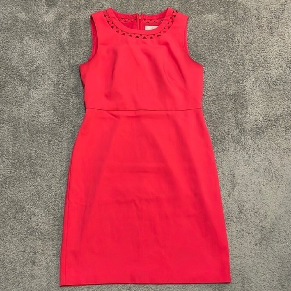 EC Loft Sleeveless Dress - Orange / Pink - Size 4